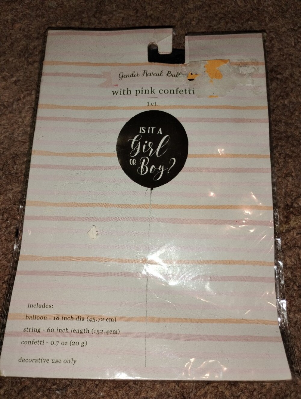 Gender Reveal Confetti Balloon
